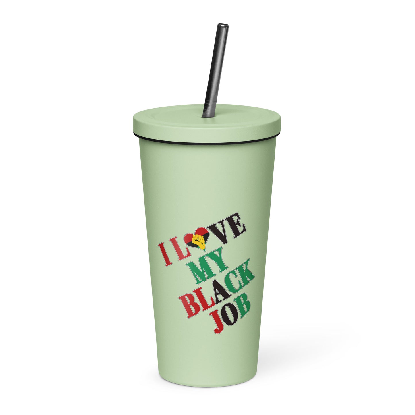 I Love My Black Job Insulated Tumbler