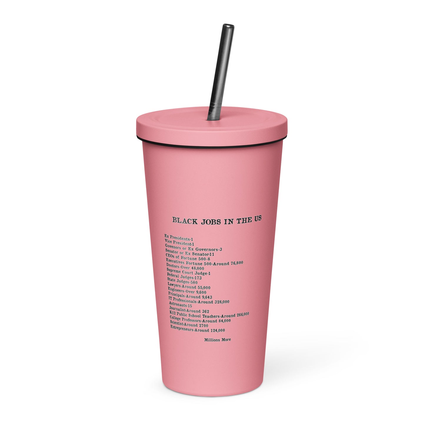 I Love My Black Job Insulated Tumbler