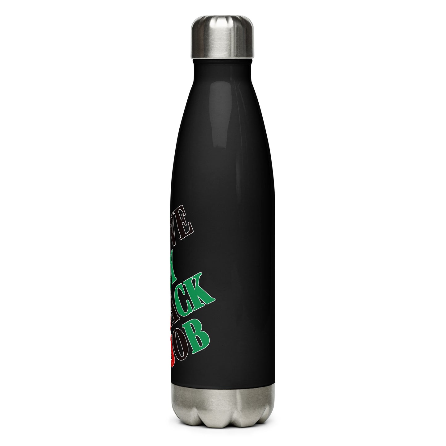 I Love My Black Job Water Bottle