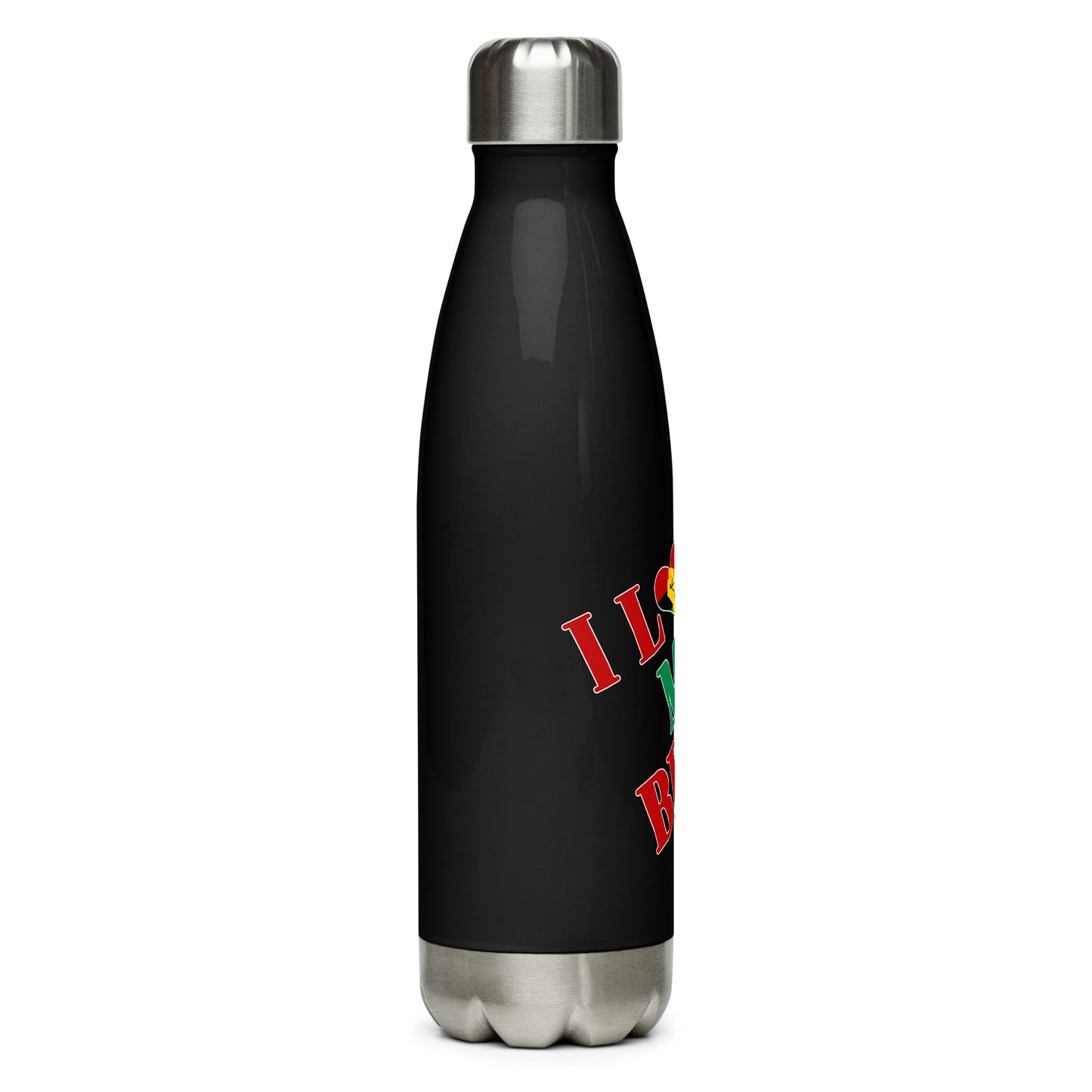 I Love My Black Job Water Bottle