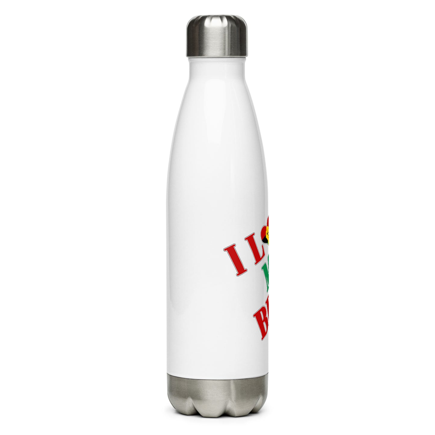 I Love My Black Job Water Bottle