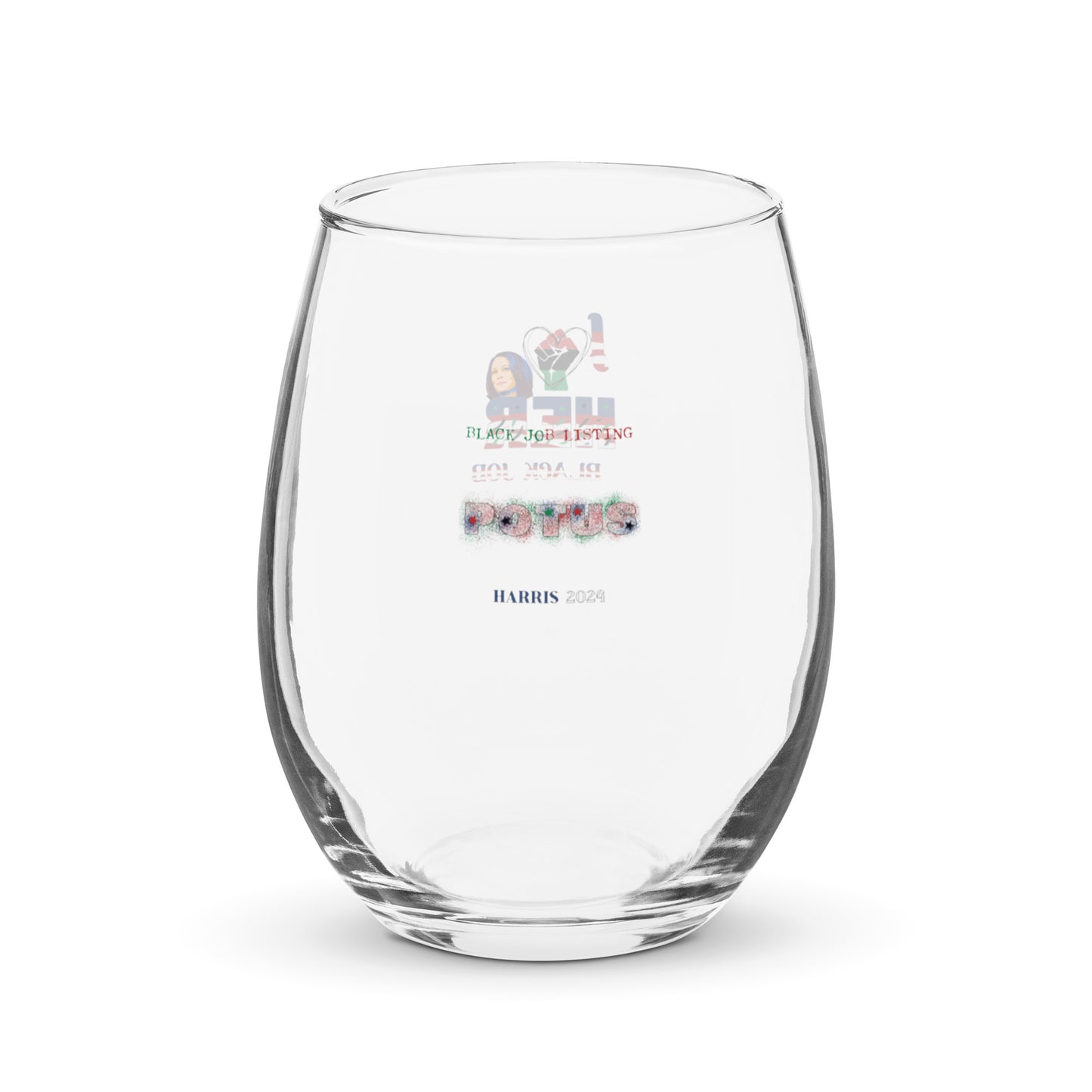 I Love Her Black Job - Stemless wine glass