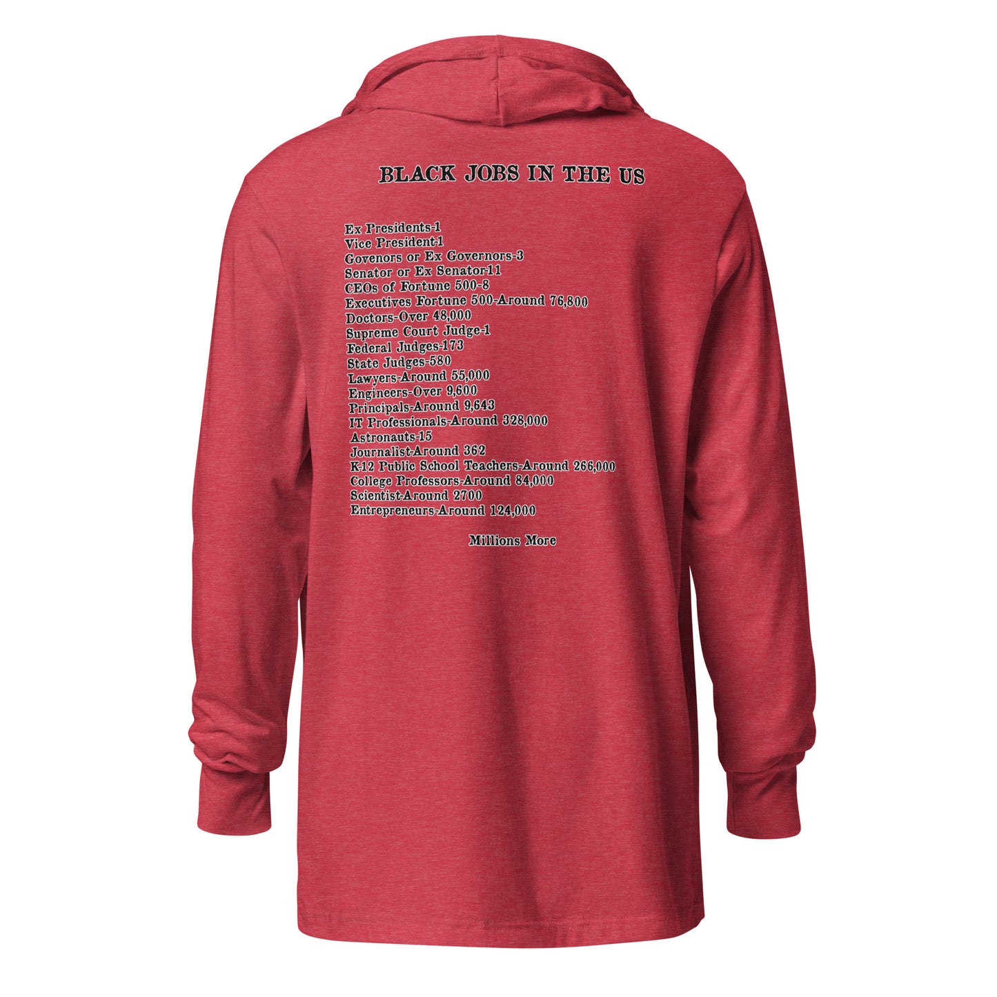 Kente I Love My Black Job Hooded Long Sleeve