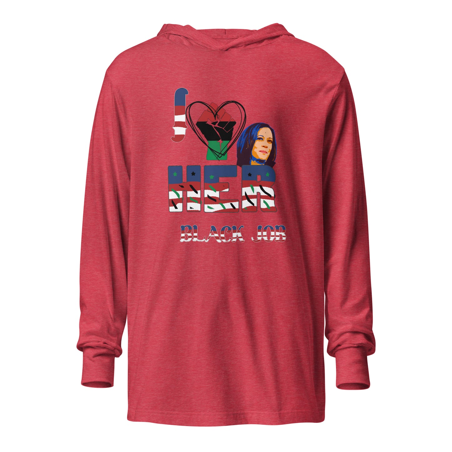 I Love Her Black Job - Hooded long-sleeve tee