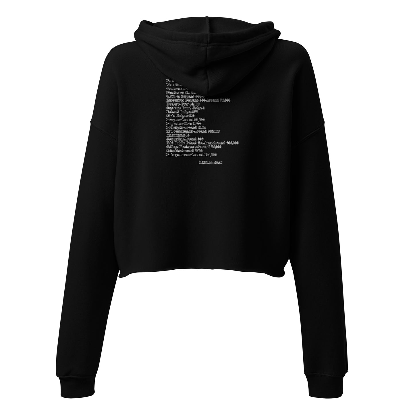 I Love My Black Job Women's Crop Hoodie