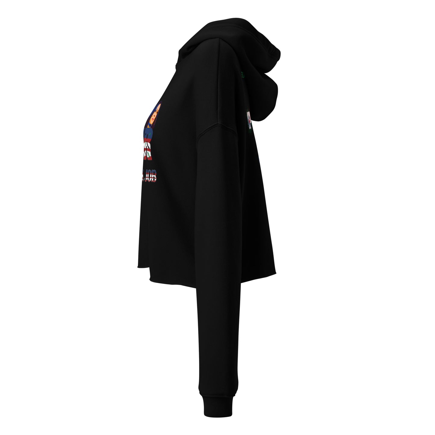 I Love Her Black Job - Crop Hoodie