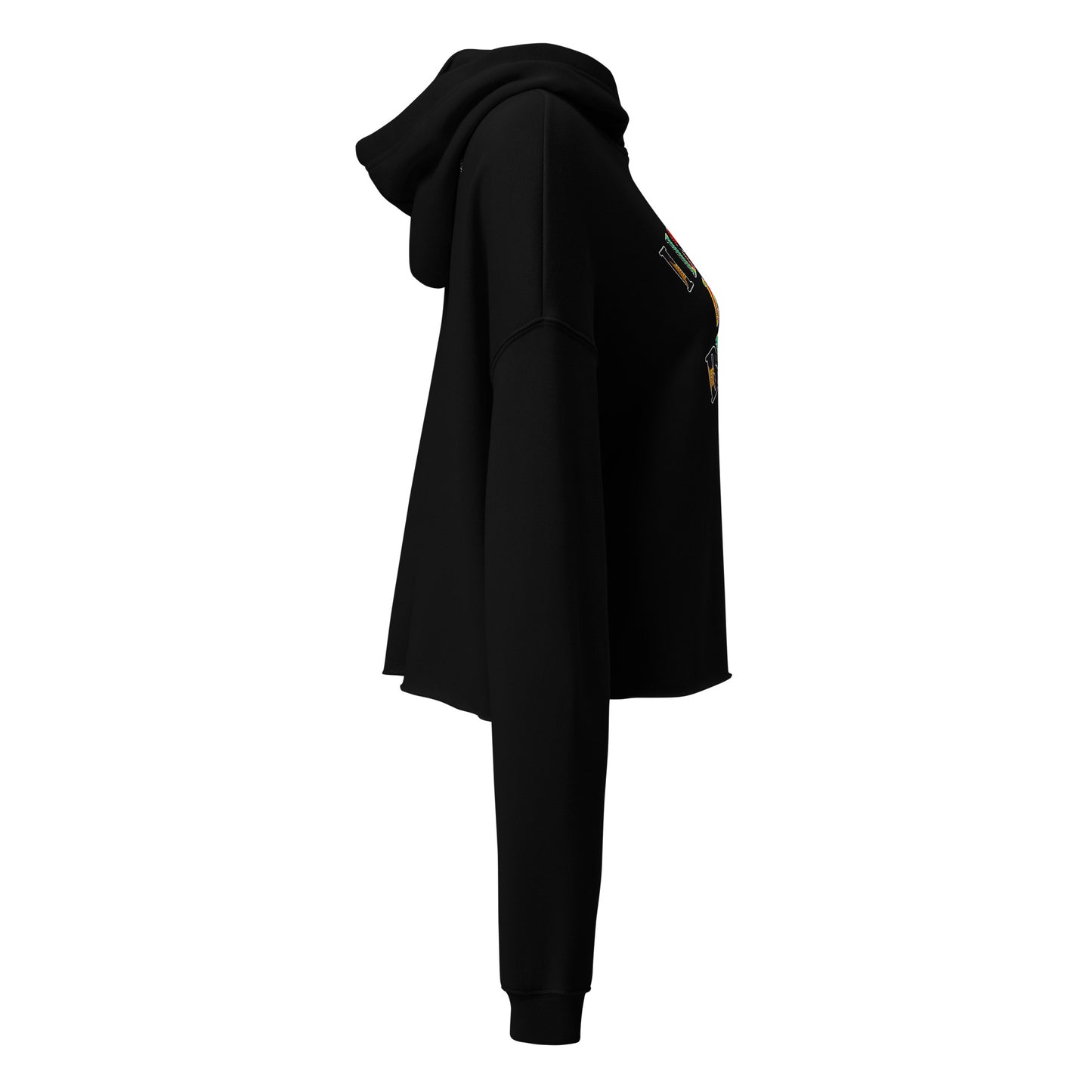 Kente I Love My Black Job Women's Crop Hoodie