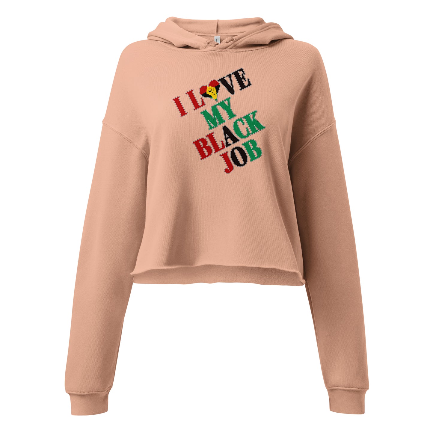 I Love My Black Job Women's Crop Hoodie