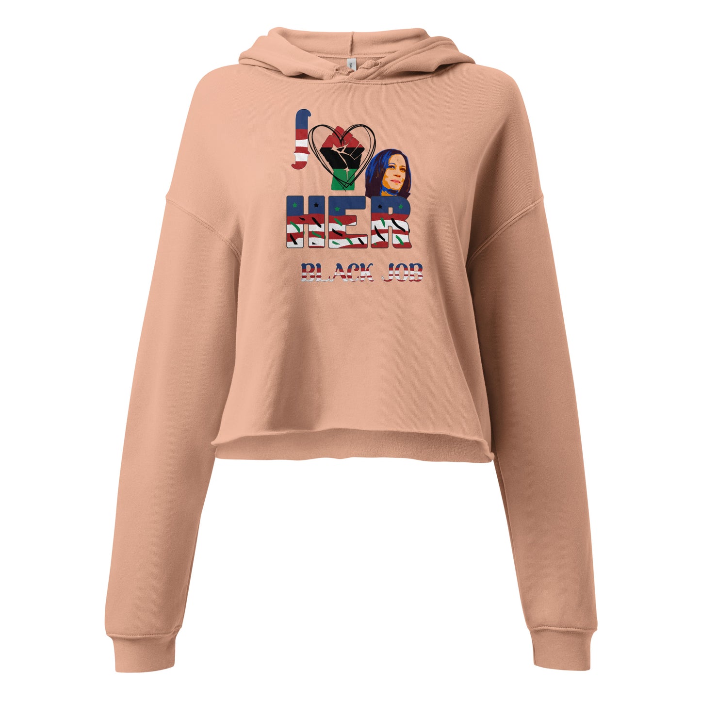 I Love Her Black Job - Crop Hoodie