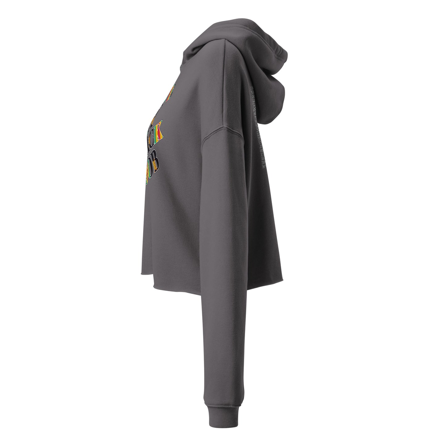 Kente I Love My Black Job Women's Crop Hoodie